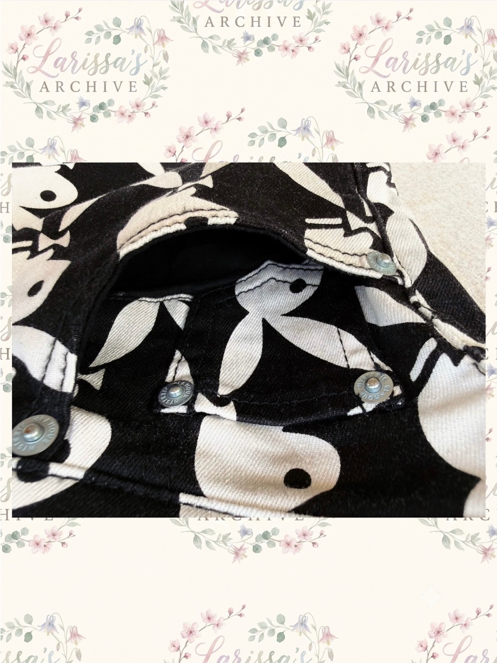 Hysteric Glamour x Playboy | Vintage 2012 Monogram Denim Shorts | JP S (XXS) - Picture 14 of 16